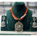 Manisha Jewellery Navratri Special Oxidised Necklace Set with Matching Earrings