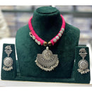 Manisha Jewellery Navratri Special Oxidised Necklace Set with Matching Earrings