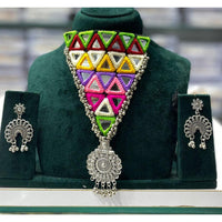 Manisha Jewellery Navratri Special Oxidised Choker Necklace Set with Matching Earrings