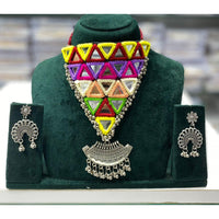 Manisha Jewellery Navratri Special Oxidised Choker Necklace Set with Matching Earrings