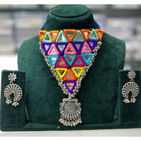 Manisha Jewellery Navratri Special Oxidised Choker Necklace Set with Matching Earrings