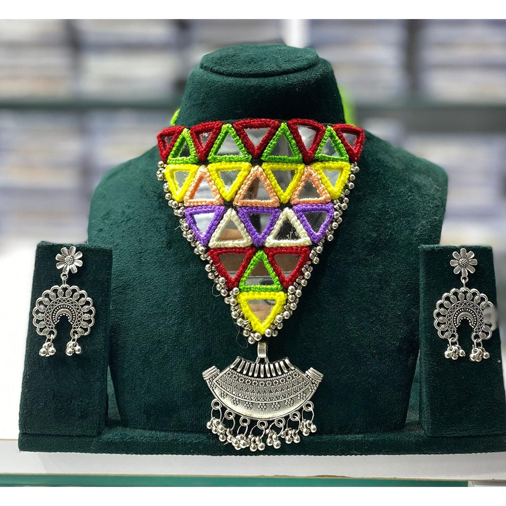 Manisha Jewellery Navratri Special Oxidised Choker Necklace Set with Matching Earrings