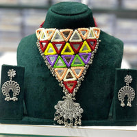 Manisha Jewellery Navratri Special Oxidised Choker Necklace Set with Matching Earrings