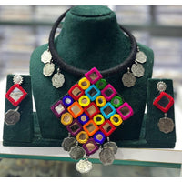 Manisha Jewellery Handcrafted Oxidised Tribal Necklace Set
