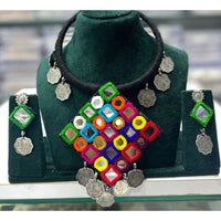 Manisha Jewellery Handcrafted Oxidised Tribal Necklace Set