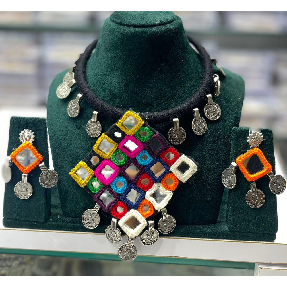 Manisha Jewellery Handcrafted Oxidised Tribal Necklace Set