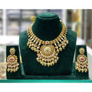 Manisha Jewellery Royal Pota Stone and Beads Necklace Set with Matching Earrings