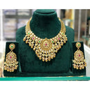 Manisha Jewellery Royal Pota Stone and Beads Necklace Set with Matching Earrings