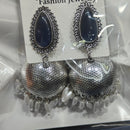 Manisha Jewellery Elegant Oxidised Plated Pota Stone Jhumki Earrings