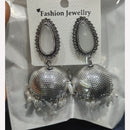 Manisha Jewellery Elegant Oxidised Plated Pota Stone Jhumki Earrings