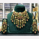 Manisha Jewellery Elegant Ethnic Pota Stone And Pearl Necklace Set