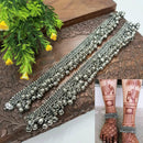 Manisha Jewellery Ethnic Charm Oxidised Plated Ghungroo Payal