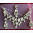 Manisha Jewellery Rhodium Plated and Austrian Stone Necklace Set 