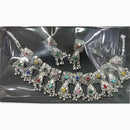 Manisha Jewellery Rustic Charm Oxidised Plated Pota Stone Necklace Set