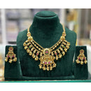 Manisha Jewellery Urban Ethnic Pota Stone And Pearl Necklace Set