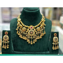 Manisha Jewellery Urban Ethnic Pota Stone And Pearl Necklace Set