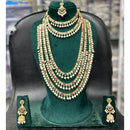Manisha Jewellery Royal Heritage Pota Stone And Pearl Double Necklace Set