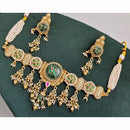 Manisha Jewellery Royal Sparkle Pota Kundan And Pearl Necklace Set