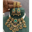 Manisha Jewellery Traditional Pota Stone Pearl Choker Necklace Set