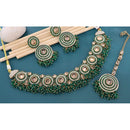 Manisha Jewellery Sparkling Crystal Stone And Pearl Choker Necklace Set 