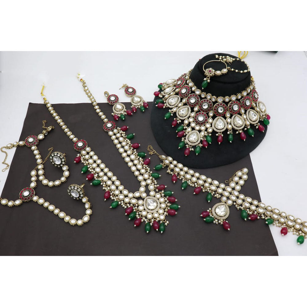 Manisha Jewellery Designer Kundan Stone & Beads Bridal Jewellery Set