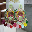 Manisha Jewellery Kundan Stone Pearl And Beads Dangler Earrings 