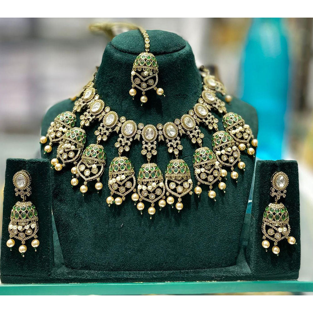 Manisha Jewellery Royal Polki Kundan Stone And Beads Necklace Set