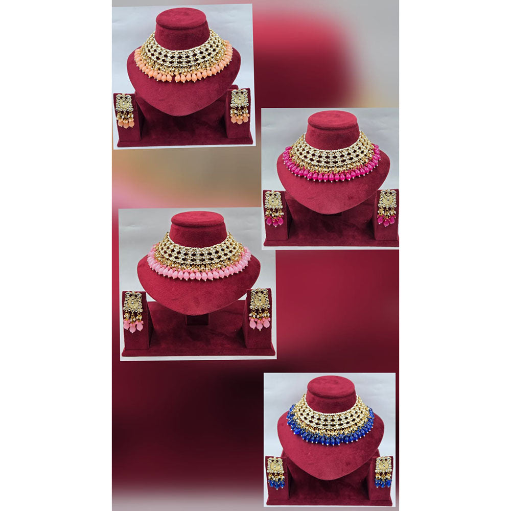 Manisha Jewellery Designer Kundan Stone And Beads Choker Necklace Set