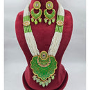 Manisha Jewellery Designer Kundan Stone And Meenakari Long Necklace Set