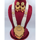 Manisha Jewellery Designer Kundan Stone And Meenakari Long Necklace Set
