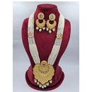 Manisha Jewellery Designer Kundan Stone And Meenakari Long Necklace Set