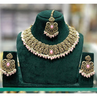 Manisha Jewellery Royal Crystal Stone Pearl And Beads Necklace Set