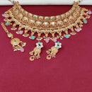 Manisha Jewellery Rajasthani Style Pota Stone And Beads Meenakari Choker Necklace Set
