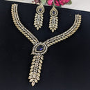 Manisha Jewellery American Diamond Leaf Design Statement Necklace Set
