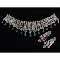 Manisha Jewellery American Diamond Designer Choker Necklace Set