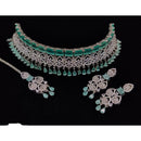 Manisha Jewellery American Diamond Designer Choker Necklace Set
