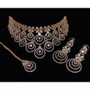 Manisha Jewellery American Diamond Designer Choker Necklace Set