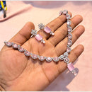 Manisha Jewellery Premium  American Diamond Designer Necklace Set