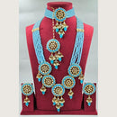 Manisha Jewellery Kundan Stone Meenakari Double Necklace Set