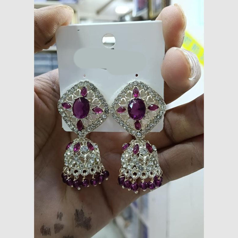 Manisha Jewellery Elegant Crystal Stone Austrian Stone With Pearl Jhumki Earrings 