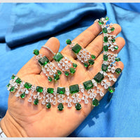Manisha Jewellery Stylish American Diamond Designer Necklace Set
