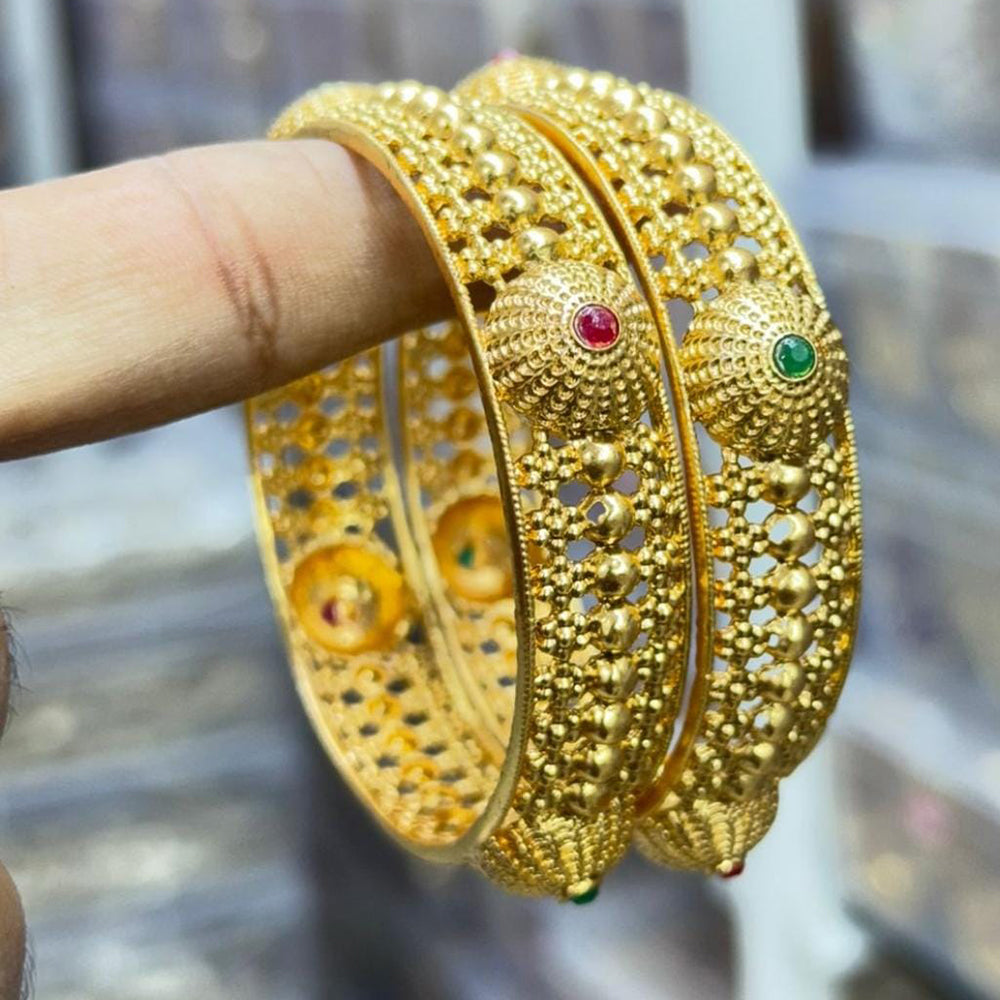 Manisha Jewellery Premium Pota Stone Bangles Set