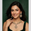 Manisha Jewellery Grand Polki Kundan And American Diamond Party Wear Necklace Set
