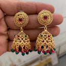 Manisha Jewellery Grand Pota Stone With Pearl Jhumki Earrings