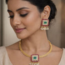 Manisha Jewellery Trendy Pota Stone And Beads Necklace Set