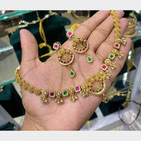 Manisha Jewellery Trendy Pota Stone And Beads Necklace Set