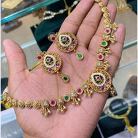 Manisha Jewellery Trendy Pota Stone And Beads Necklace Set