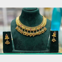 Manisha Jewellery Trendy Pota Stone And Beads Necklace Set