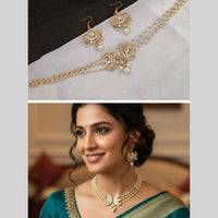 Manisha Jewellery Trendy Kundan Stone And Pearl Choker Necklace Set