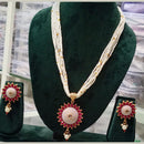 Manisha Jewellery Trendy Pota Stone  Pearl Long Necklace Set